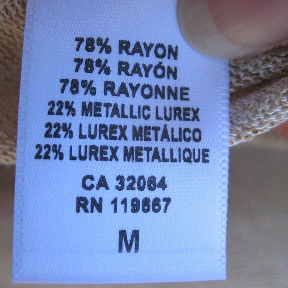 Revolve X Rachel Pally Gold Lurex Scarf Tie Neck Sweater - Picture 8 of 8